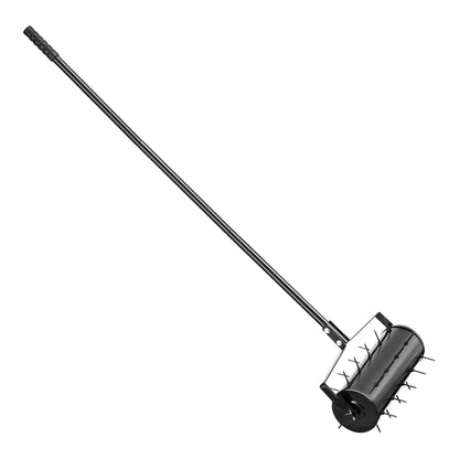 Rolling Lawn Aerator 18" Heavy Duty manuell rullande Aerator Lawn Black