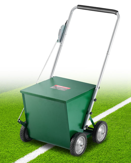 Dry Line Marker 4-Wheel 2 eller 4 in Lines Heavy Duty Steel Chalker 65 lbs