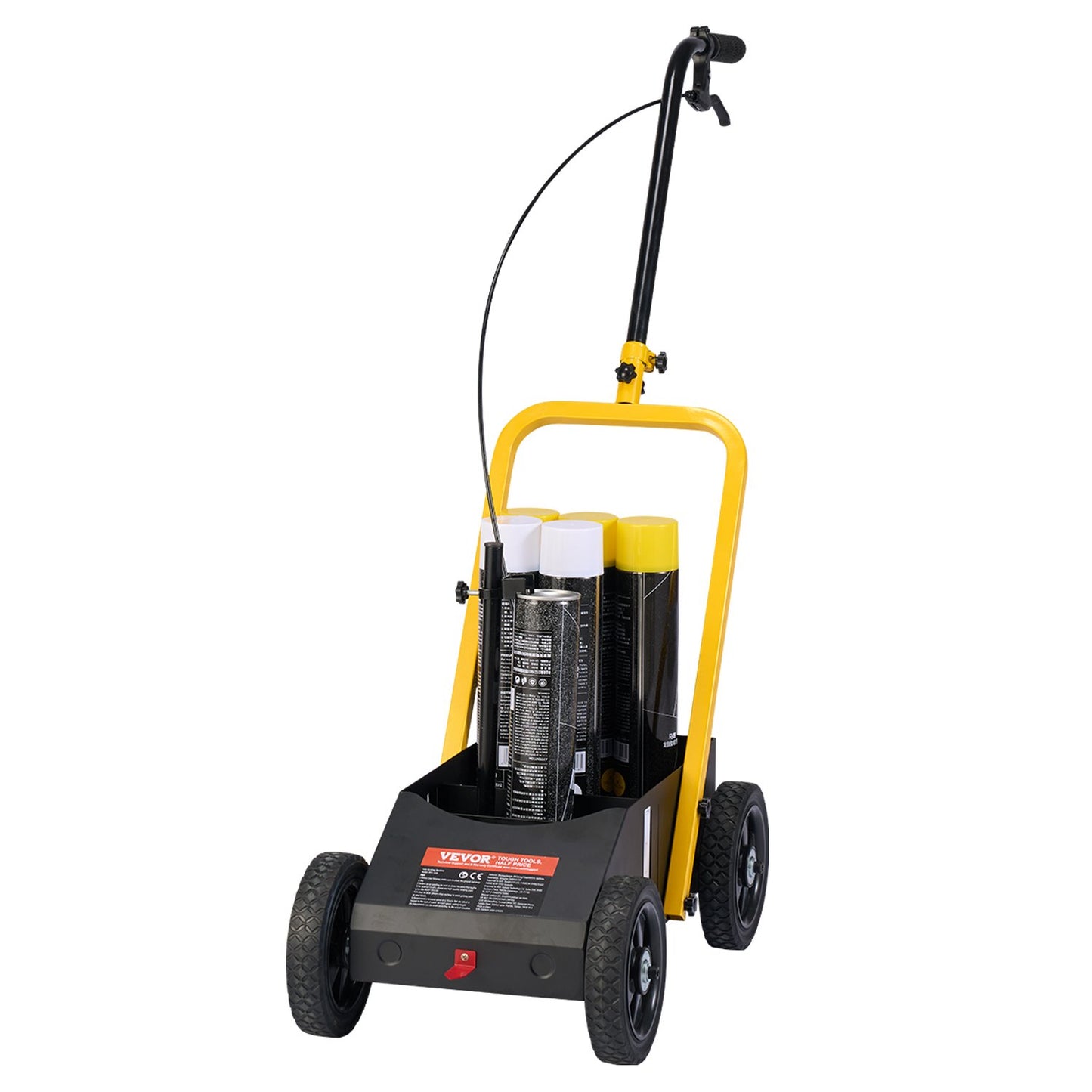 Markierungsmaschine für Streifenlinien, 24 x 13 x 35,4 Zoll, Streifenmaschine, Schwarz