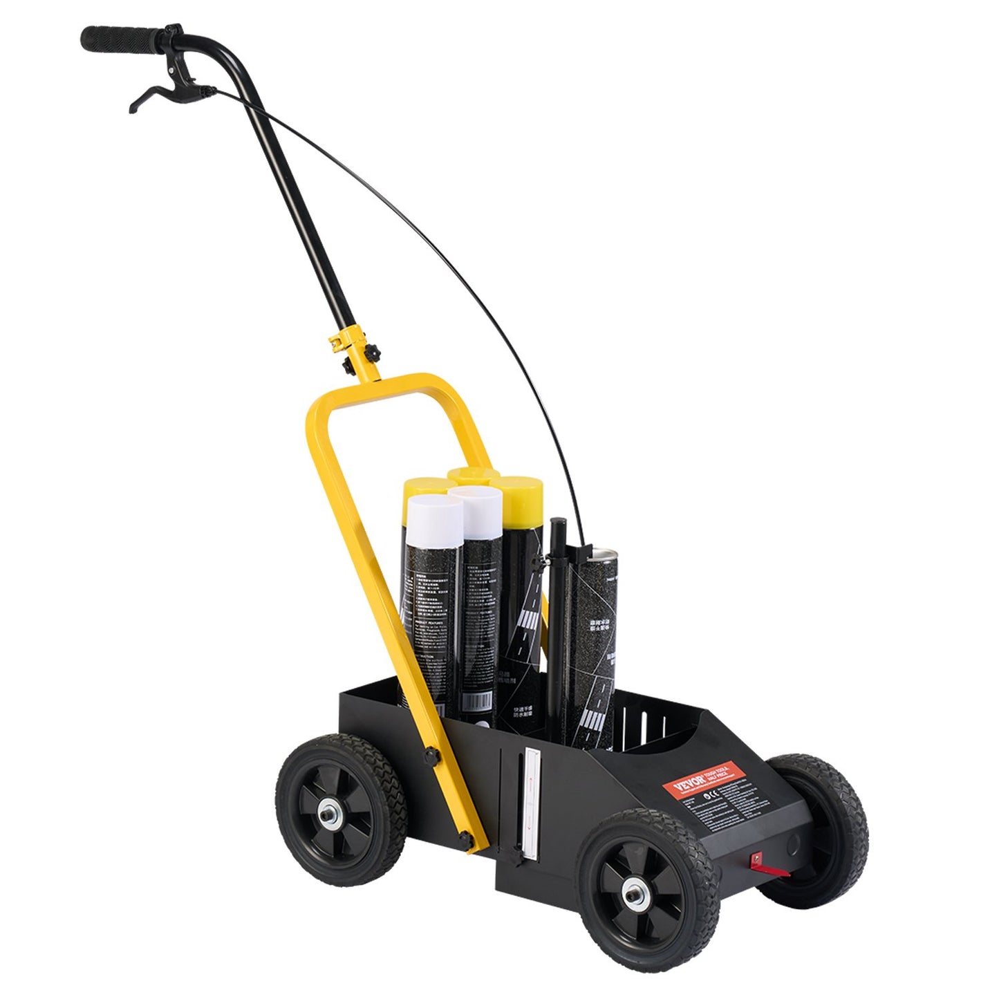 Markierungsmaschine für Streifenlinien, 24 x 13 x 35,4 Zoll, Streifenmaschine, Schwarz