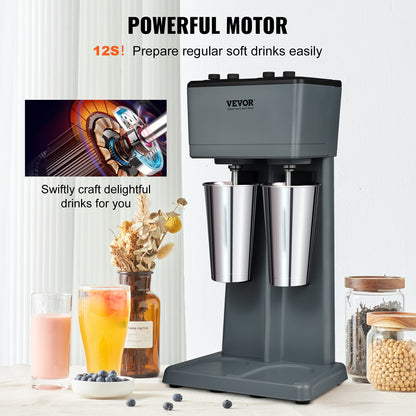 Milkshake Maker Mixer Machine Double Head Stainless Steel Drink Mixer