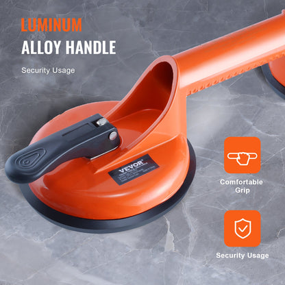 Glass Suction Cup, 4.7" 2-Pack 330 lbs Load Capacity, Vacuum Suction Cup with Aluminum Handle, Heavy Duty Industrial Suction Cup Lifting Tools for Glass, Granite, Tile, Metal, Wood Panel Lifting