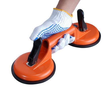 Glass Suction Cup, 4.7" 2-Pack 330 lbs Load Capacity, Vacuum Suction Cup with Aluminum Handle, Heavy Duty Industrial Suction Cup Lifting Tools for Glass, Granite, Tile, Metal, Wood Panel Lifting