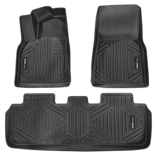 Automotive Floor Mats Fits for Tesla Model Y 2021-2024 3 pcs TPE liners
