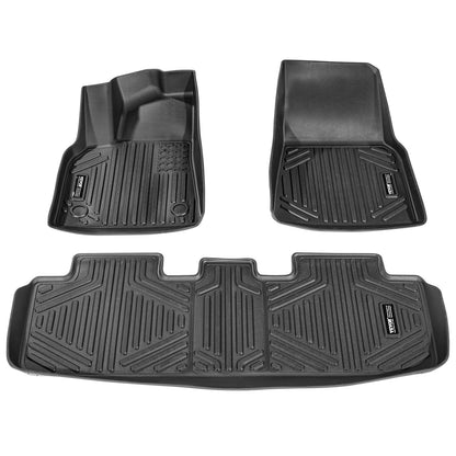 Automotive Floor Mats Fits for Tesla Model Y 2021-2024 3 pcs TPE liners