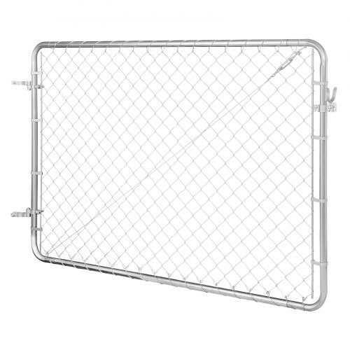 Chain Link Fence Gate Fits 2.2-6ft x 6ft Garden Gate Posts Not Included | EU