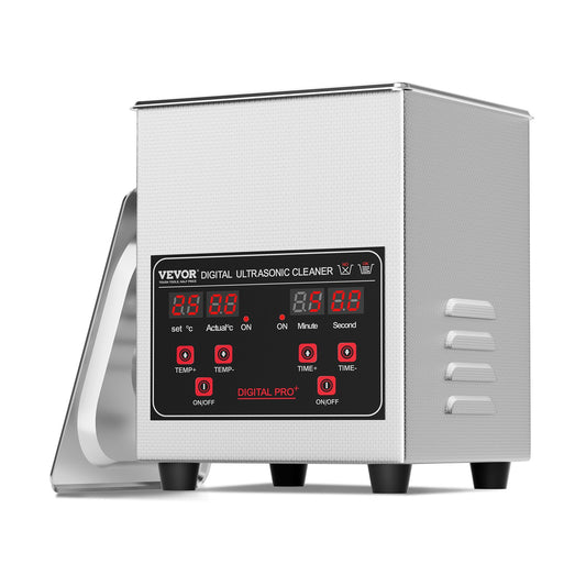 1.3L Ultrasonic Cleaner 50W Cleaning Machine Timer Basket &amp; Heater 40kHz