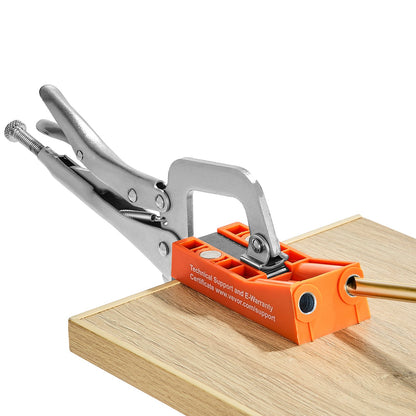Pocket Hole Jig, 56 st Mini Jig Pocket Hole System med 9" C-klämma, stegborr, skiftnyckel, borrstoppring, fyrkantig drivbit och skruvar, för DIY-snickarprojekt