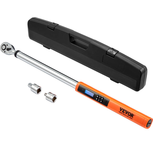 Digital momentnyckel, 1/2" driven elektronisk momentnyckel, momentnyckelsats 25-250ft.lb/34-340n.m vridmomentområde Noggrann till ±2%, 3-läges justerbar momentnyckelset med LED-summerkalibrering