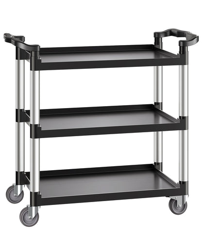 Heavy Duty Utility Cart 500 lbs Kapacitet 3-lagers servicevagn med hjul