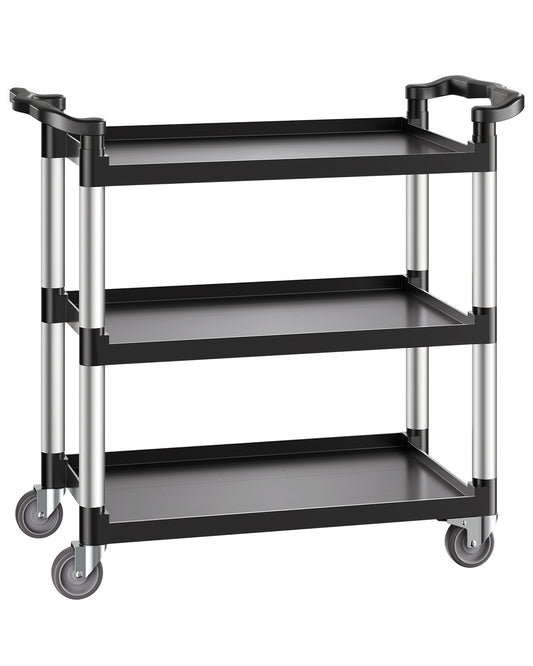 Heavy Duty Utility Cart 500 lbs Kapacitet 3-lagers servicevagn med hjul
