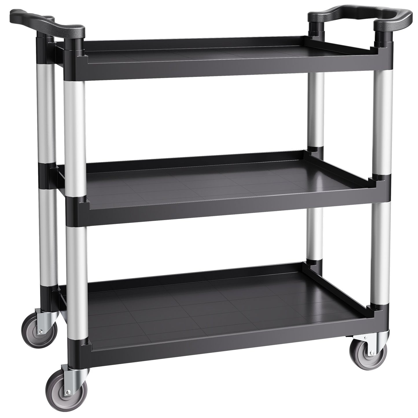 Heavy Duty Utility Cart 500 lbs Kapacitet 3-lagers servicevagn med hjul