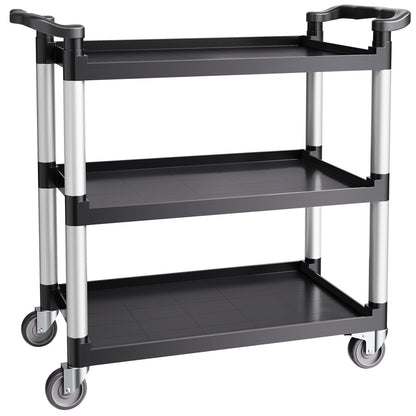 Heavy Duty Utility Cart 500 lbs Kapacitet 3-lagers servicevagn med hjul