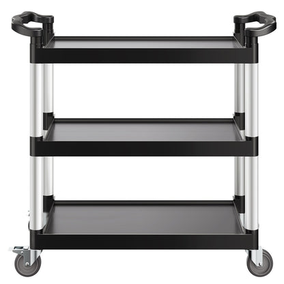 Heavy Duty Utility Cart 500 lbs Kapacitet 3-lagers servicevagn med hjul