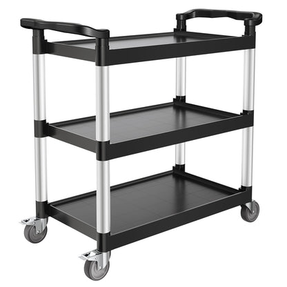 Heavy Duty Utility Cart 500 lbs Kapacitet 3-lagers servicevagn med hjul