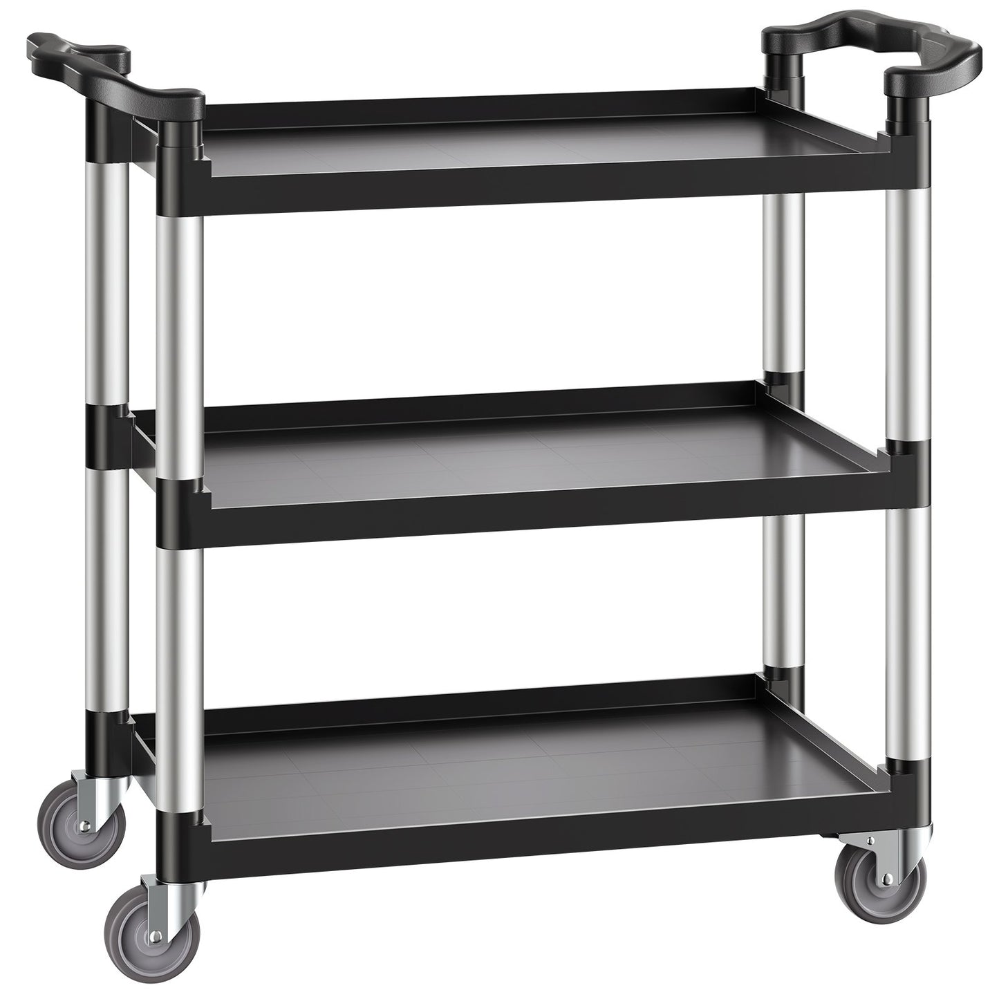 Heavy Duty Utility Cart 500 lbs Kapacitet 3-lagers servicevagn med hjul
