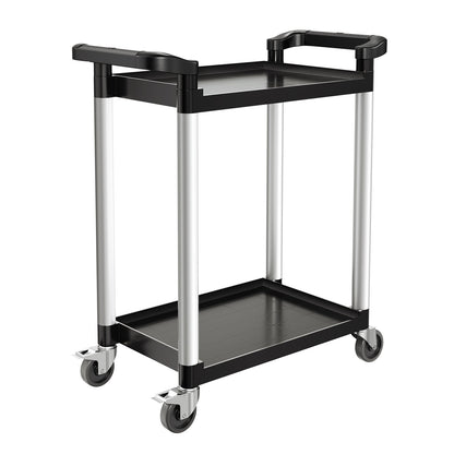 Heavy Duty Utility Cart 300 lbs Kapacitet 2-nivå servicevagn med hjul