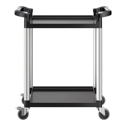 Heavy Duty Utility Cart 300 lbs Kapacitet 2-nivå servicevagn med hjul