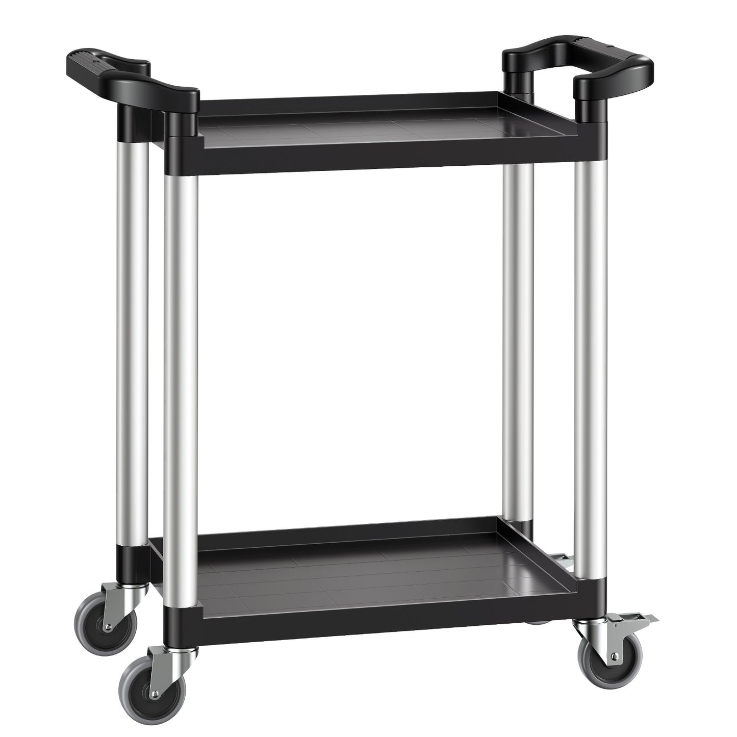 Heavy Duty Utility Cart 300 lbs Kapacitet 2-nivå servicevagn med hjul