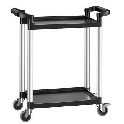 Heavy Duty Utility Cart 300 lbs Kapacitet 2-nivå servicevagn med hjul