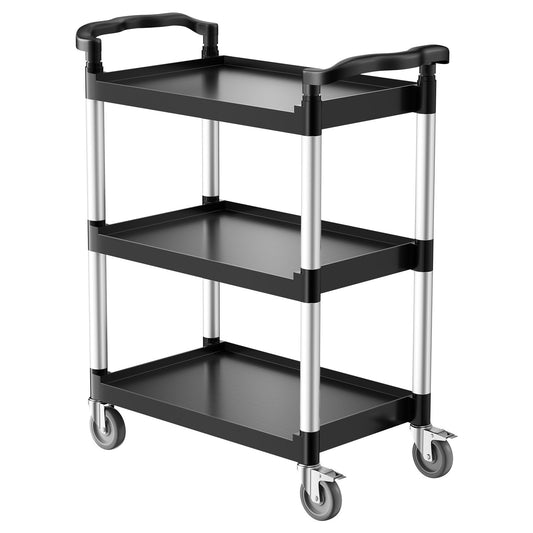 Heavy Duty Utility Cart 300 lbs Kapacitet 3-lagers servicevagn med hjul
