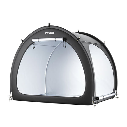 Outdoor bike storage tent Fan-shaped bike tent with two doors for 4 to 5 bikes
