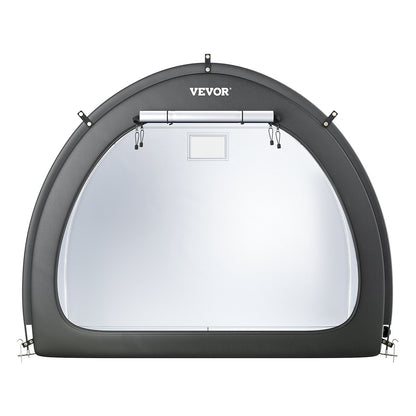 Outdoor bike storage tent Fan-shaped bike tent with two doors for 4 to 5 bikes