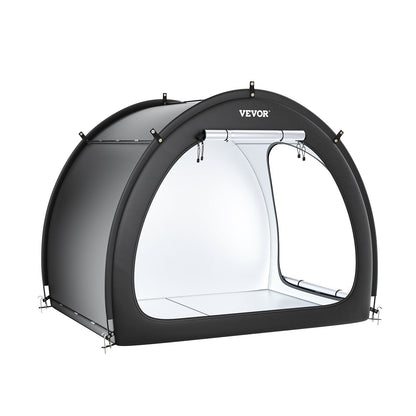 Outdoor bike storage tent Fan-shaped bike tent with two doors for 4 to 5 bikes