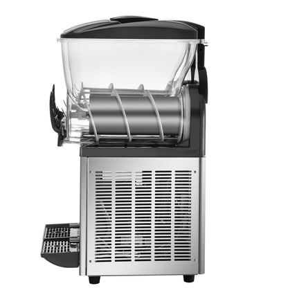 Slush Frozen Drink Machine, 2x15L Tank Commercial Margarita Machine, 890W Stainless Steel Margarita Slush Maker, Temperature Slush 25°F to 30°F Drink Maker, Perfect for Restaurants Cafes Bars