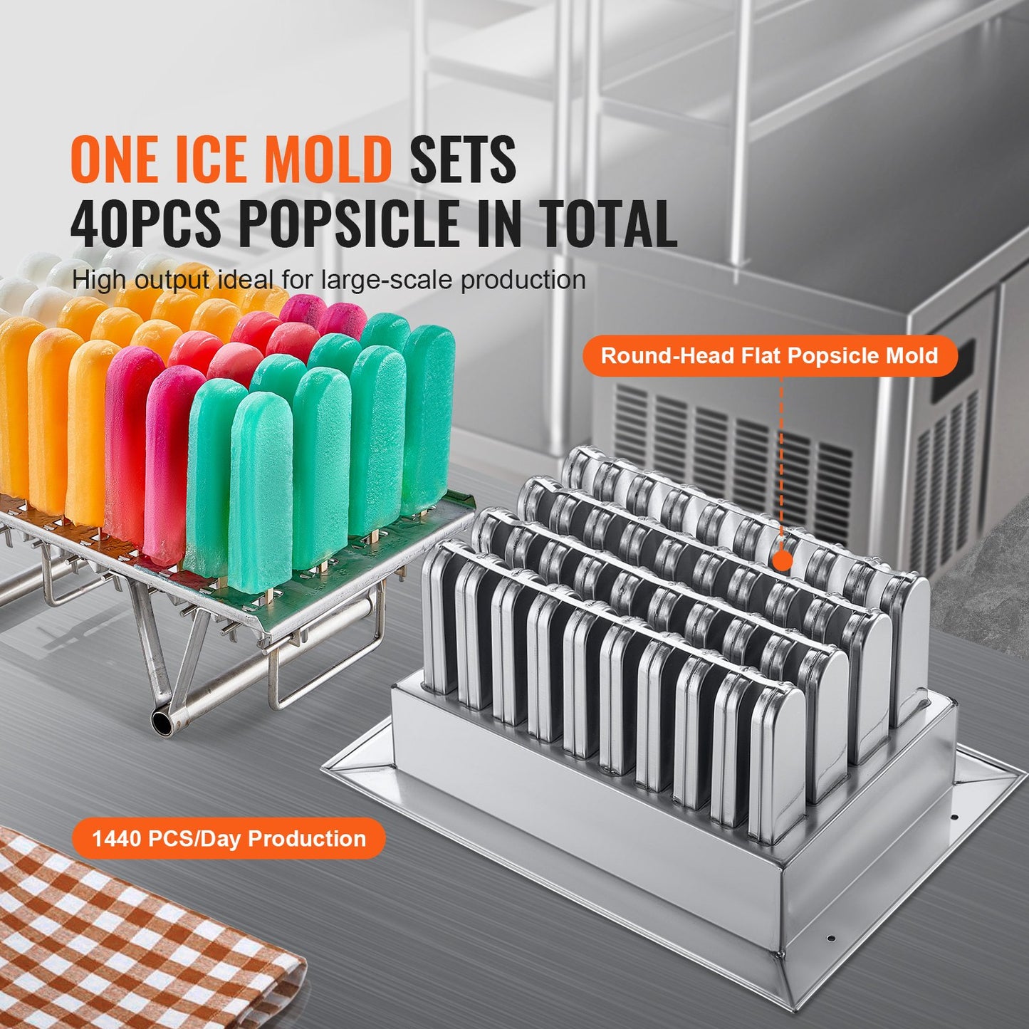 Commercial Popsicle Machine Single Form Set - 40 ST Ice Pops Lolly Maker