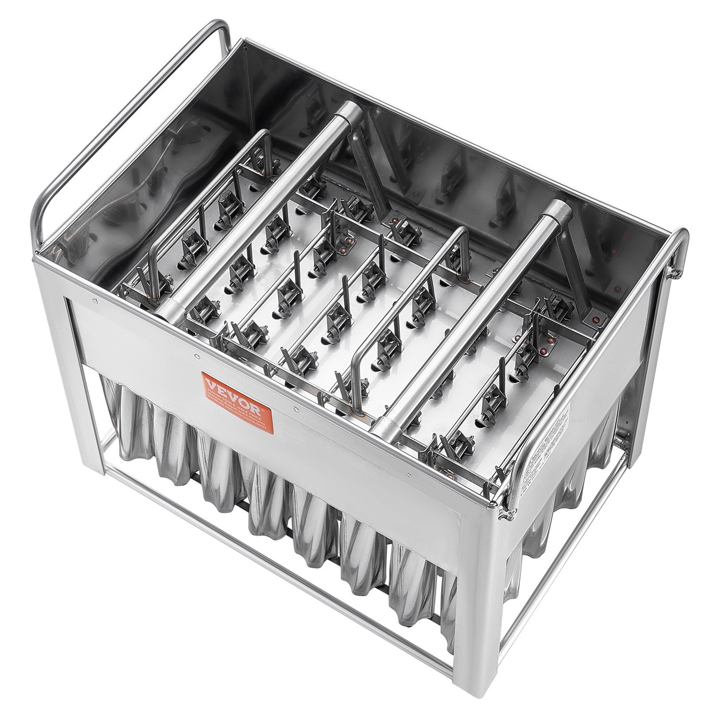 Kommersiella popsicle-formar, 40-st cylindriska ispop-formar, rostfria ispinnar Popsicle-formar, Ice Cream Maker-formhållare med 50-ST Popsicle-pinnar & påsar (enkel formsats - 40ST)