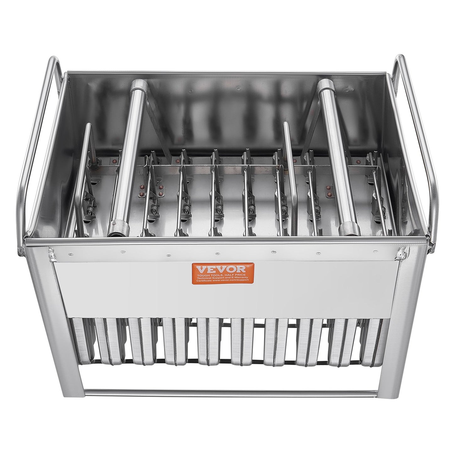 Kommersiella popsicle-formar, 40-st runda ispop-formar med dubbla spår, rostfria ispinnar Popsicle-formar, Ice Cream Maker-formhållare med 50-ST Popsicle-pinnar och påsar