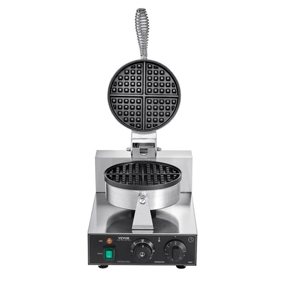 Kommersiell våffelmaskin Rund våffeljärn bakmaskin non-stick 1230W