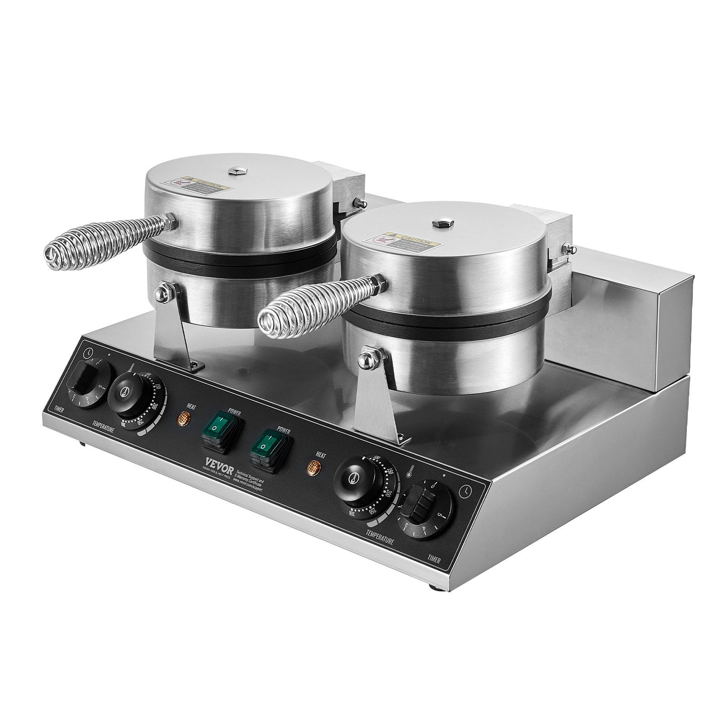 Commercial Waffle Irons Double Heads Round Waffle Iron 2460W Non-stick