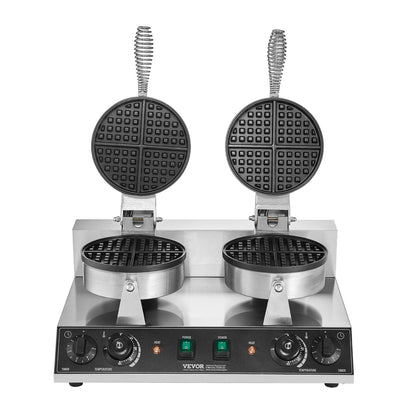Commercial Waffle Irons Double Heads Round Waffle Iron 2460W Non-stick