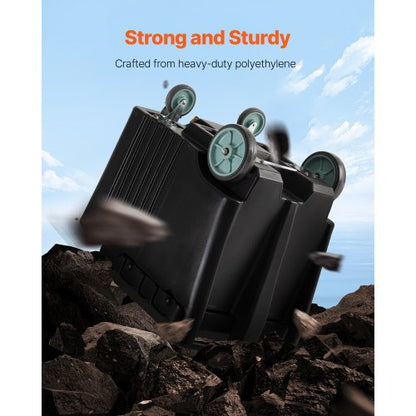 kommerzielle Eisbox 61,6 l tragbare Eisbox mit Schiebedeckel und 4 Rädern | EU