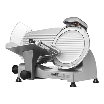Meat Slicer, 340W Electric Deli Food Slicer with 10" SUS420 Stainless Steel Blade and Built-in Grindstone, 0-0.6 Inch Adjustable Thickness for Commercial and Home Use, Slice Meat and Cheese