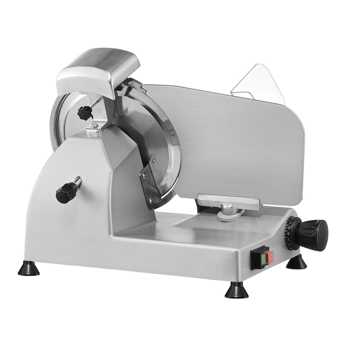 Meat Slicer, 340W Electric Deli Food Slicer with 10" SUS420 Stainless Steel Blade and Built-in Grindstone, 0-0.6 Inch Adjustable Thickness for Commercial and Home Use, Slice Meat and Cheese