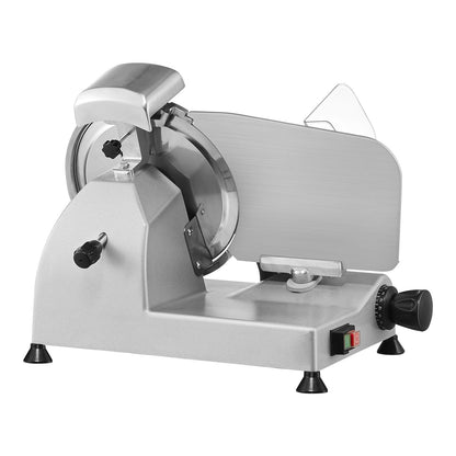 Meat Slicer, 340W Electric Deli Food Slicer with 10" SUS420 Stainless Steel Blade and Built-in Grindstone, 0-0.6 Inch Adjustable Thickness for Commercial and Home Use, Slice Meat and Cheese
