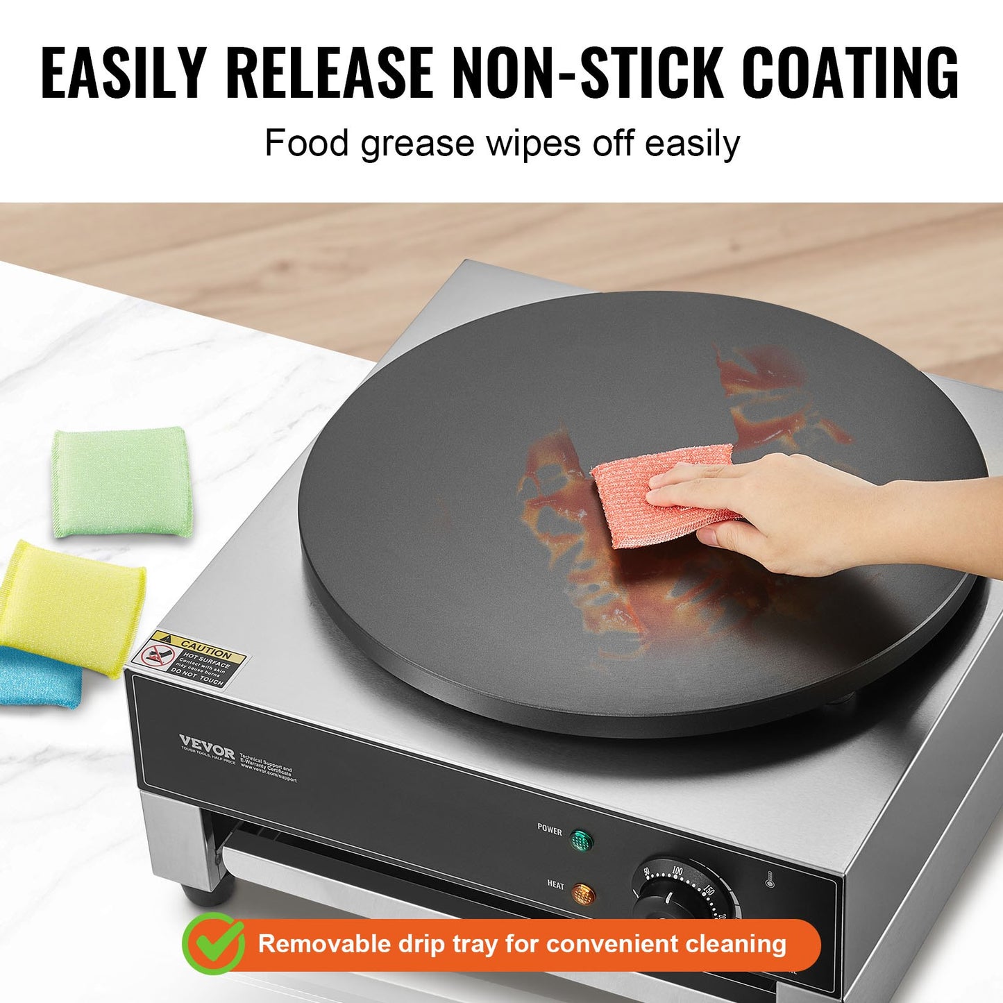 16 Inch Electric Crepe Maker Commercial Crepe Machine 1700W Non-stick