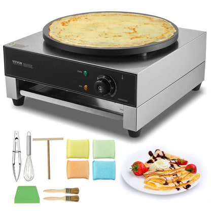 16 Inch Electric Crepe Maker Commercial Crepe Machine 1700W Non-stick