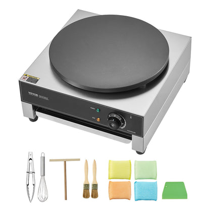 16 Inch Electric Crepe Maker Commercial Crepe Machine 1700W Non-stick
