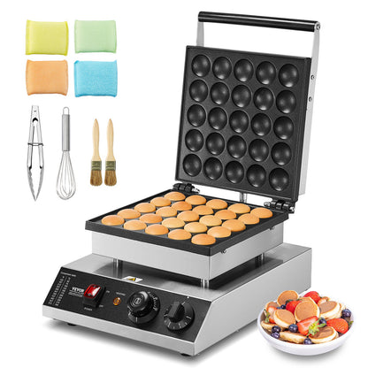 25 STK 43 mm Mini holländsk pannkaksmakare Kommersiell Dorayaki Baker 1700W