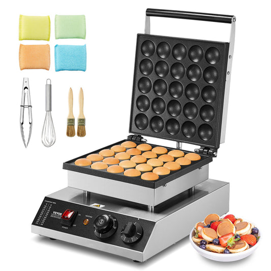 25 STK 43 mm Mini holländsk pannkaksmakare Kommersiell Dorayaki Baker 1700W