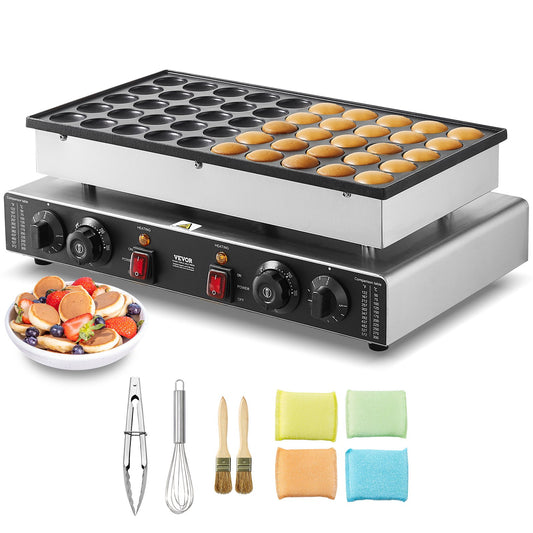 50 STK 43 mm Mini holländsk pannkaksmakare Kommersiell Dorayaki Baker 1700W