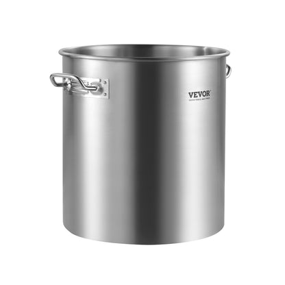 24QT Stockpot i rostfritt stål Matlagning Köksåsgryta med lockhandtag
