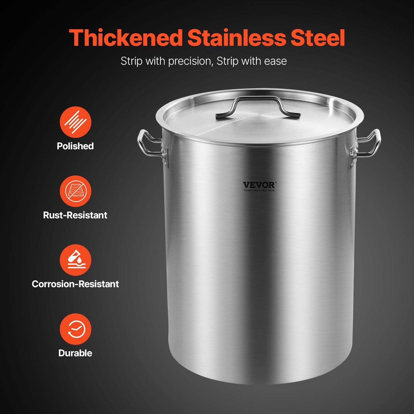36QT Edelstahl Suppentopf Kochen Küche Sauce Topf mit Korb Deckel