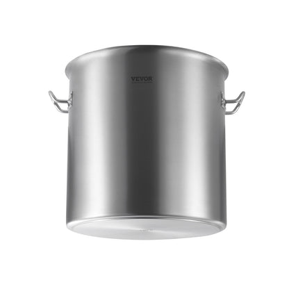 53QT Rostfritt stål Stockpot Matlagning Kökssåsgryta med lockhandtag