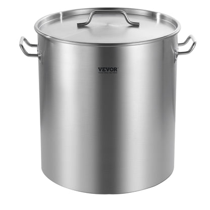 64QT Stainless Steel Stockpot Cooking Kitchen Sauce Pot with Basket Lid