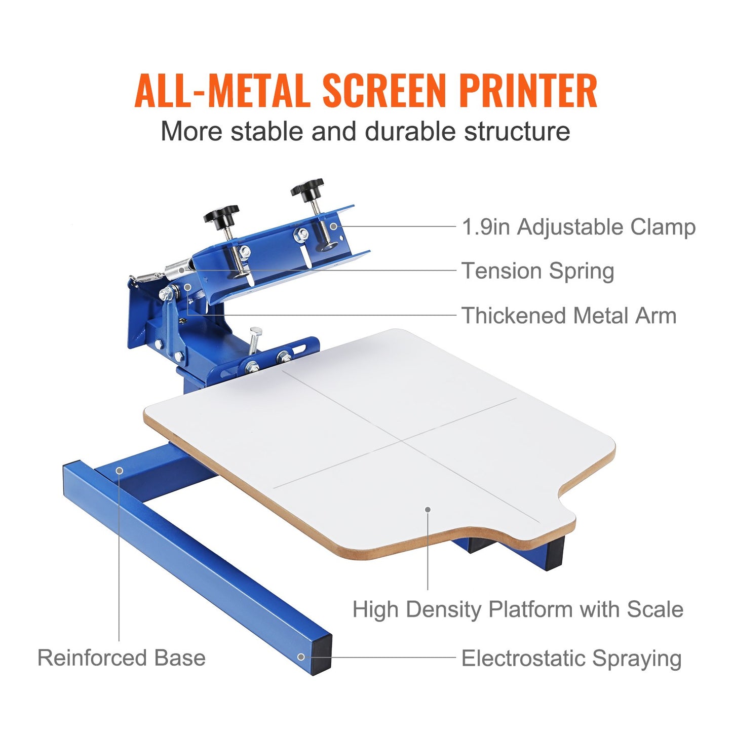 1 Color 1 Station Silk Screening Screenprint Press Screen Printing Machine